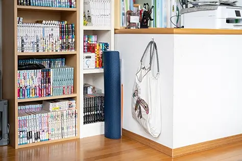 いつものカバン置き場