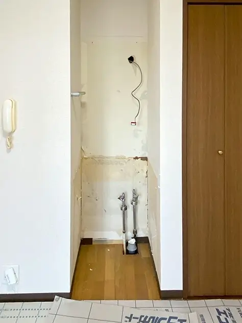 オーナーさんの心遣いが嬉しい「入居者が喜ぶ」 デザイン性を考えた洗面取り付け