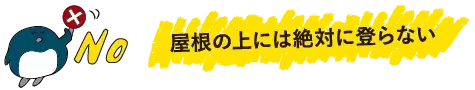 屋根の上には登らない
